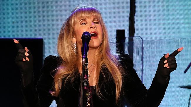 Fleetwood Mac concert at the Brisbane Entertainment Centre. Mick Fleetwood, Stevie nicks, Lindsey Buckingham, Christine McVie and John McVie. Please Credit PIC MARC ROBERTSON