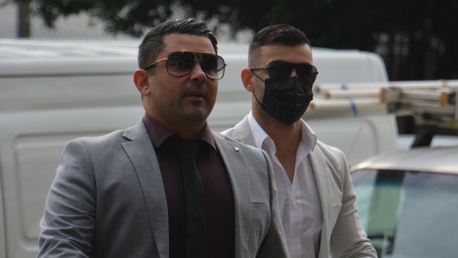 George Machem and Aiden Khodher are appearing at an eight day committal hearing in Cairns Magistrates Court. They are among four men charged with conspiracy to import a commercial quantity of cocaine in 2018 and 2020. Picture: Bronwyn Farr.