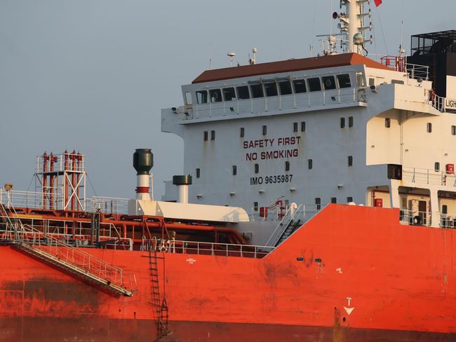 The Lighthouse Winmore, chartered by Taiwanese company Billions Bunker Group Corp., is seen at sea off South Korea's Yeosu port. Picture: AFP