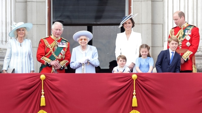 The working royals on the balcony of Buckingham Palace during the Trooping the Colour. Picture: Chris Jackson/Getty Images
