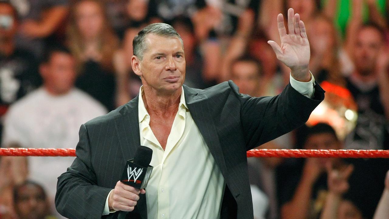 LAS VEGAS - AUGUST 24: World Wrestling Entertainment Inc. Chairman Vince McMahon appears in the ring during the WWE Monday Night Raw show at the Thomas &amp; Mack Center August 24, 2009 in Las Vegas, Nevada. (Photo by Ethan Miller/Getty Images)