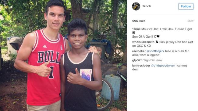 Daniel Rioli and Maurice Rioli Jnr. Picture: Instagram