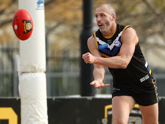 Stephen Brewer in action for Caroline Springs in the WRFL. Picture: Local Legends Photography