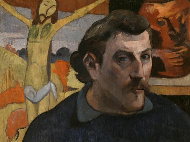 Paul Gauguin, Portrait of the artist with ‘The yellow Christ’ (Portrait de l’artiste au ‘Christ jaune’) 1890–91. Artwork credit: Musée d’Orsay