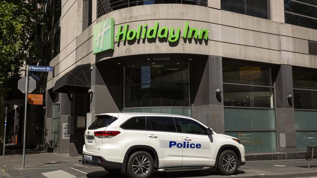 The Holiday Inn Flinders Lane had its airconditioning units replaced based on advice from The Alfred Hospital. Picture: Daniel Pockett