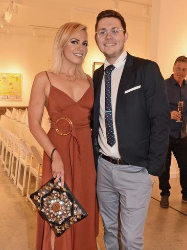 Brianna Keenan and Christopher McKenzie at Ken Done art exhibition opening at Gallery One, Southport. Picture: Regina King