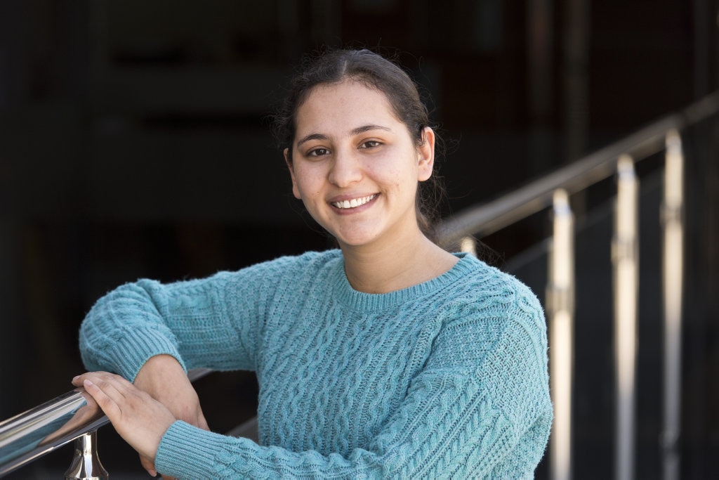 Toowoomba law student Zahra Aria ready to take on the rest of the world. Picture: Kevin Farmer