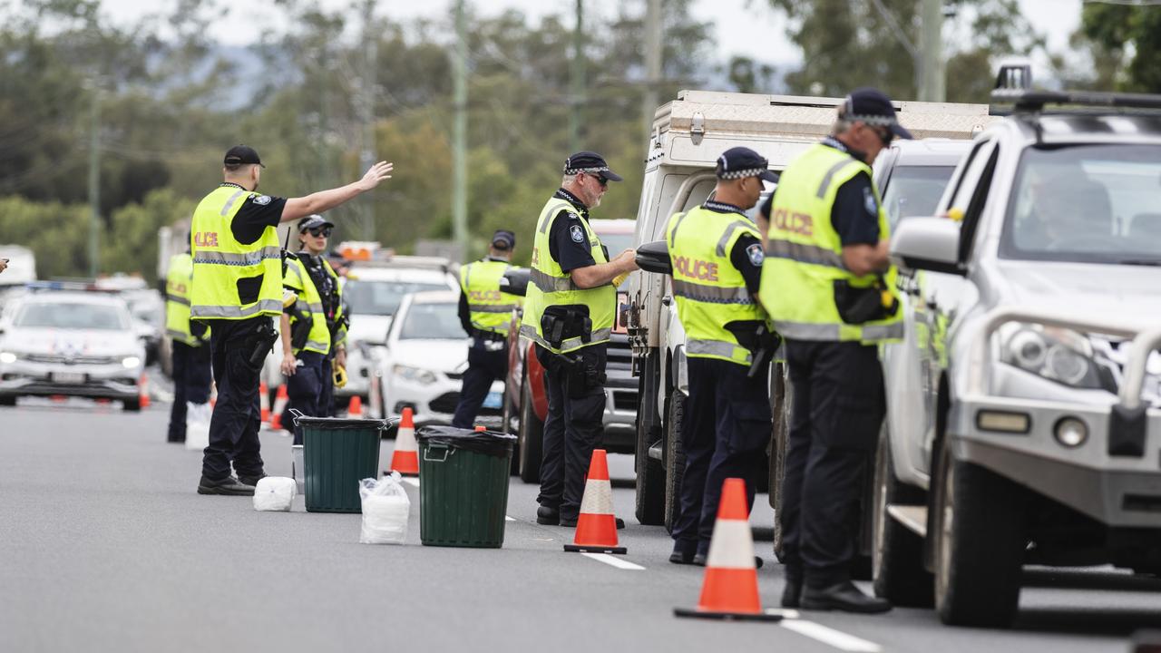 A high-visibility police operation and RBT site.