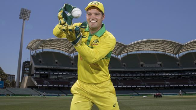 14/1/19 - CRICKET - Adelaide Striker and Australian vice-captain Alex Carey at Adelaide Oval ahead of the ODI against India. Picture SIMON CROSS