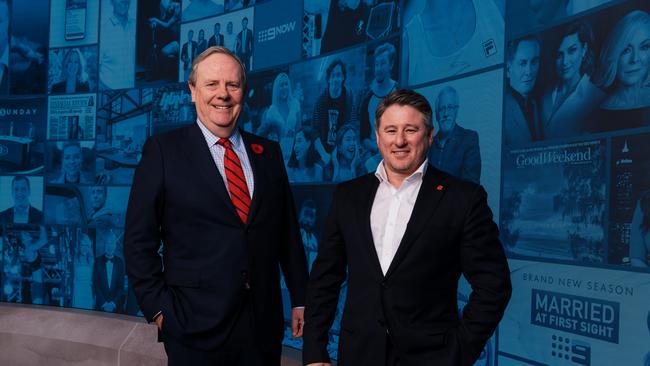 Nine non-executive chairman Peter Costello and chief executive Mike Sneesby.