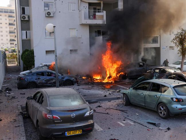 Damage from a Hamas attack in Ashkelon, southern Israel, on October 7, 2023. Picture: AFP