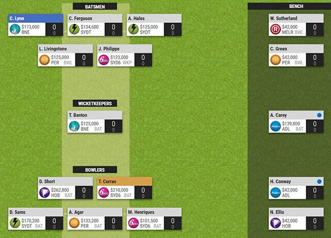 The Phantom's SuperCoach BBL team