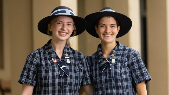 Ipswich Girls' Grammar School head girls Eliza Carniel and Carly Grieve. Picture: Supplied