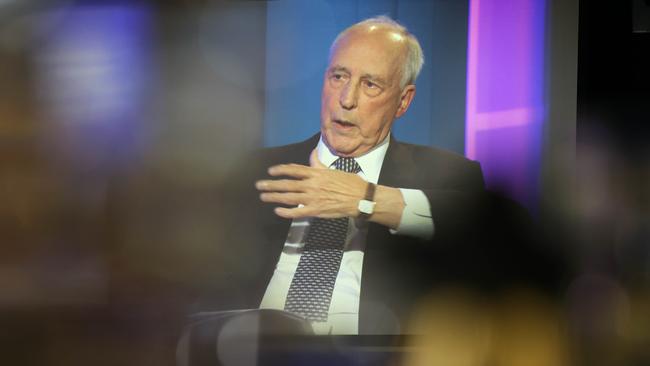 Former Prime Minister Paul Keating via video at the National Press Club earlier this month. Picture: NCA NewsWire / Gary Ramage