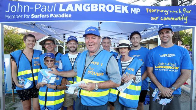 Ray Stevens at one of the polling booths. Photo by Richard Gosling