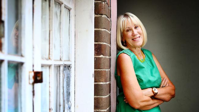 Lindy Morrison, founding drummer of The Go-Betweens, photographed at home in Sydney in 2018. Picture: Hollie Adams