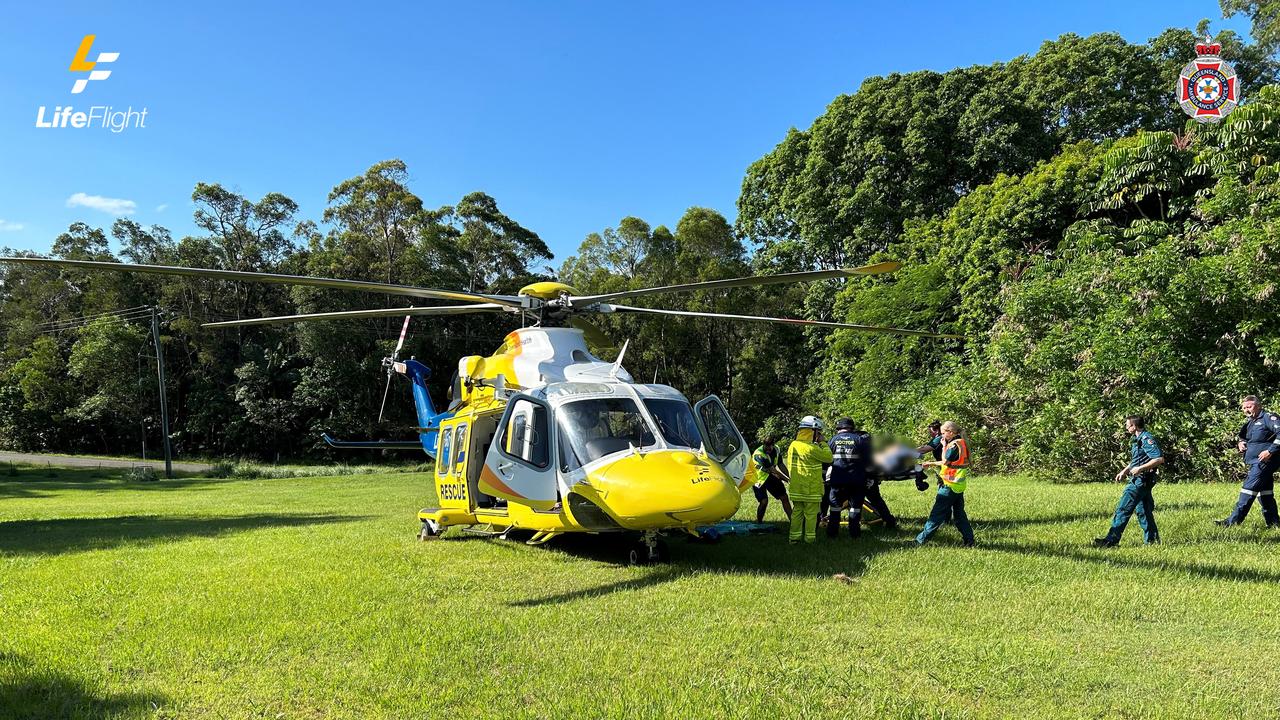 Teen hit by motorcycle. Picture: Life Flight.