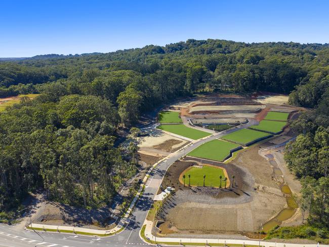 Aerial footage from the Azure estate in Forest Glen where 21 lots all sold on one weekend.