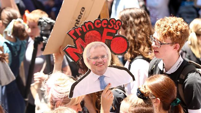 Prime Minister Scott Morrison urged students to stay in school, telling parliament, "what we want is more learning in schools and less activism in schools". Picture: Mark Metcalfe/Getty Images