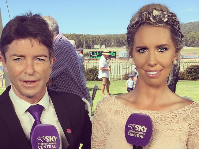 Sky Racing commentators John Scorse and Chynna Marston. Picture: Instagram