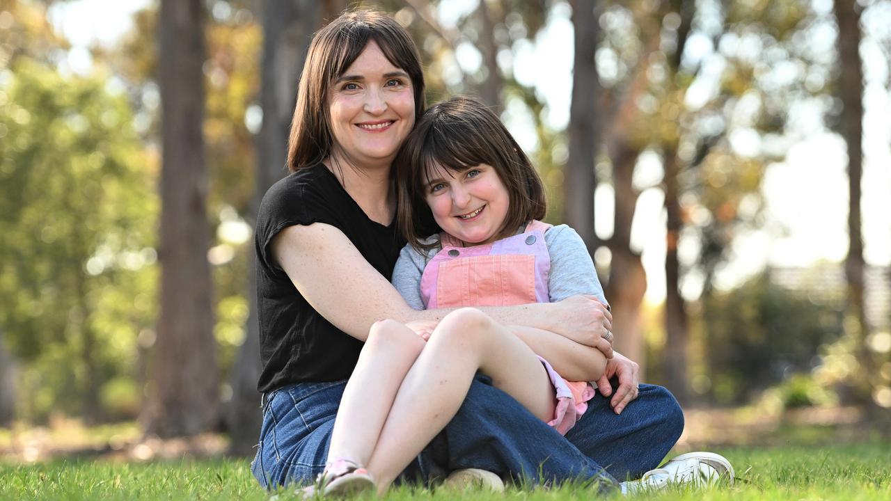 New research linking air pollution to peanut allergies in kids. Eight-year-old Melbourne girl Mae Foley-Jenkin, with mum Eleanor Jenkin, was diagnosed with peanut, dairy and egg allergies at eight-months-old, after an allergic reaction produced hives across her entire body. Picture: Josie Hayden