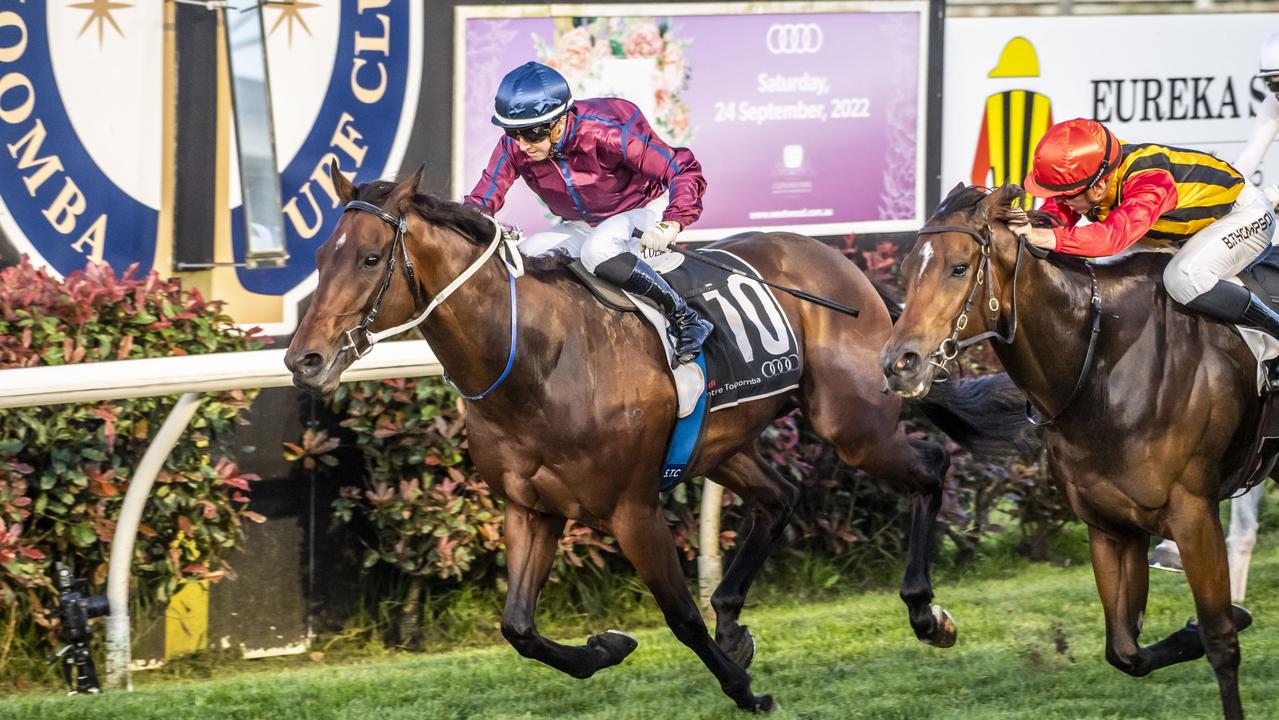 Axe ridden by Samantha Collett for Jack Bruce wins the 2022 Weetwood Handicap. Picture: Nev Madsen.