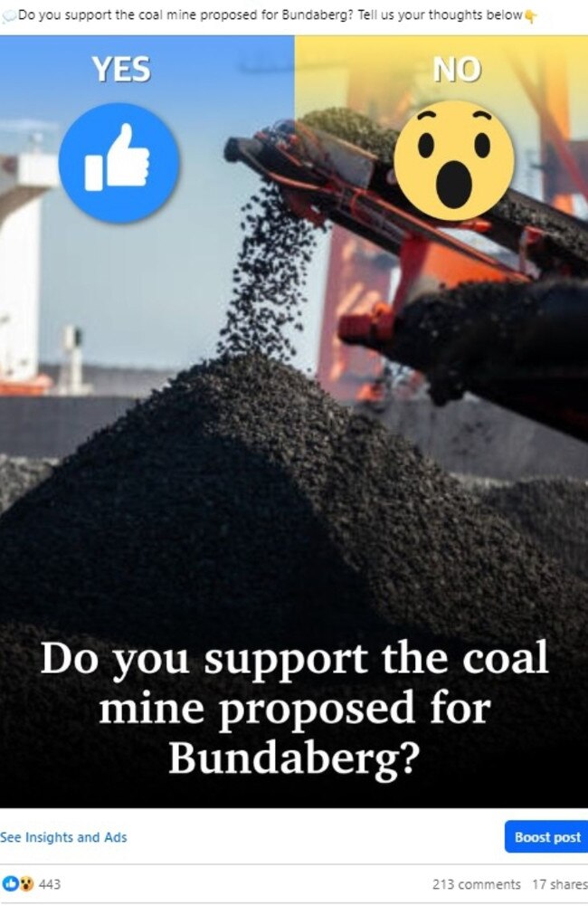 The majority of responses to a NewsMail Facebook poll posted on Monday, November 20 indicated they supported the proposed coal mine.