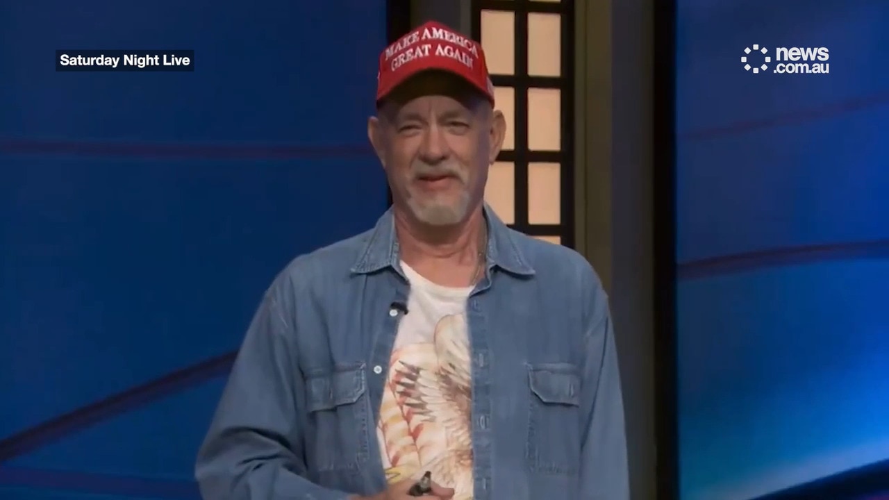 US reacts to Tom Hanks wearing a MAGA hat on SNL special 