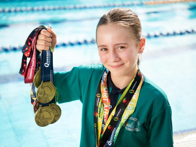 Rising Sunshine Coast sports talent Nellie Pocock. Picture: Patrick Woods.