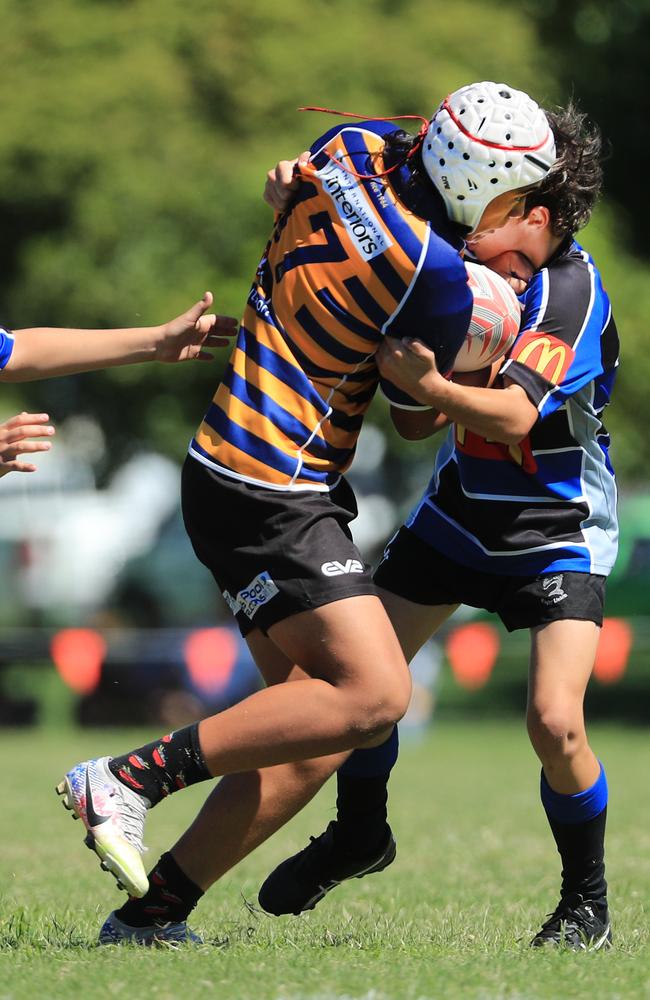 SURFERS PARADISE RUGBY, GOLD COAST , AUSTRALIA - April 10, 2021: Far North Coast U13s v USQ Saints U13s - Day Two of King of the Country rugby tournament.Played at Surfers Paradise Eagles Rugby Ground at Southport. Picture: Scott Powick Newscorp
