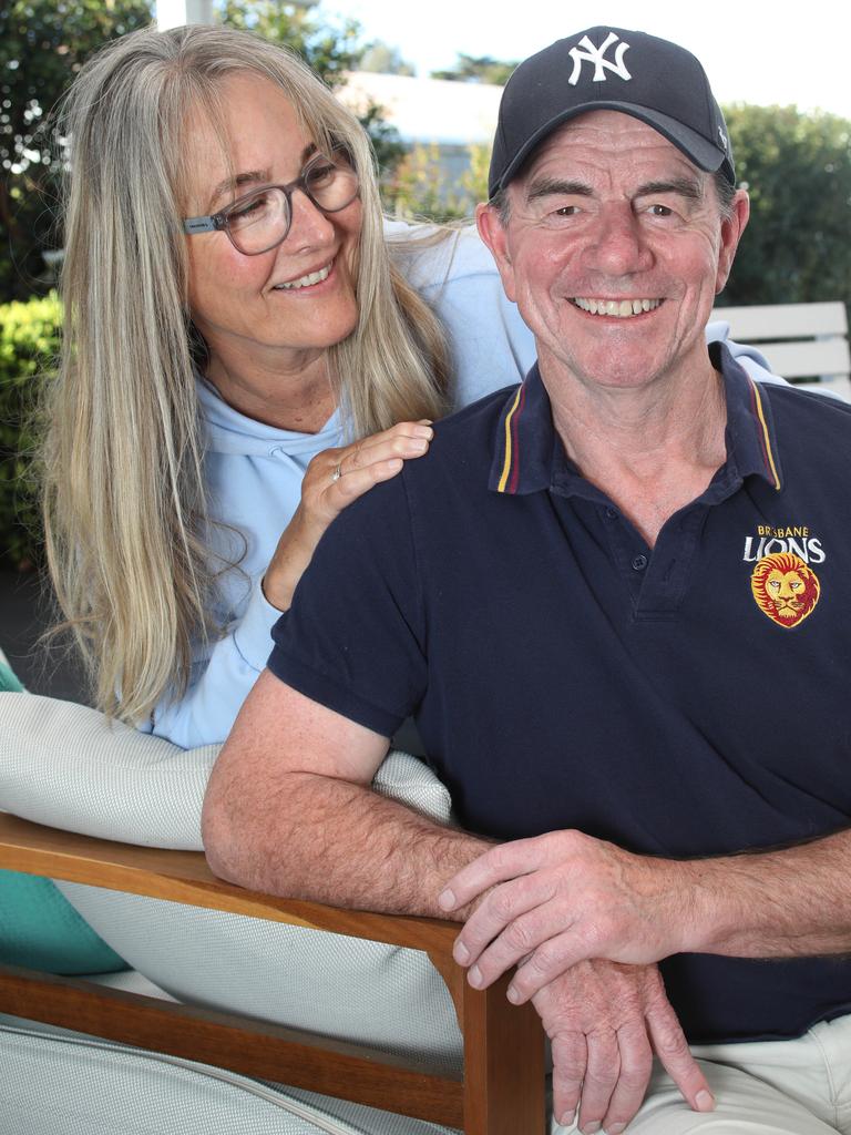 Robbie Neale, father of Brownlow winner Lachie Neale, in Robe with his wife Deb. Picture: Dean Martin