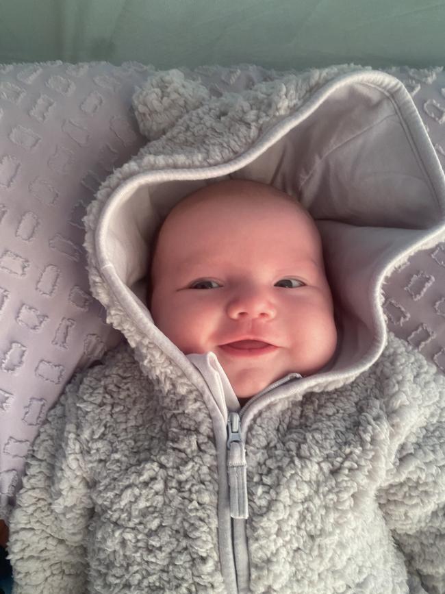 Tarkyn Gaylard, 10 weeks old. Tarkyn is a special angel sent from above and his smile lights up the room.