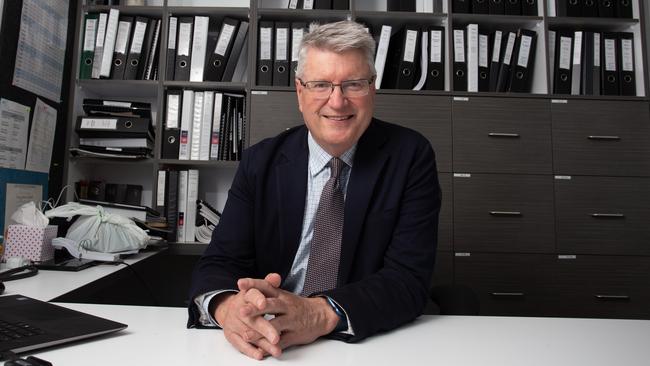 Craig Caldicott OAM in his Adelaide office. Picture: Brett Hartwig