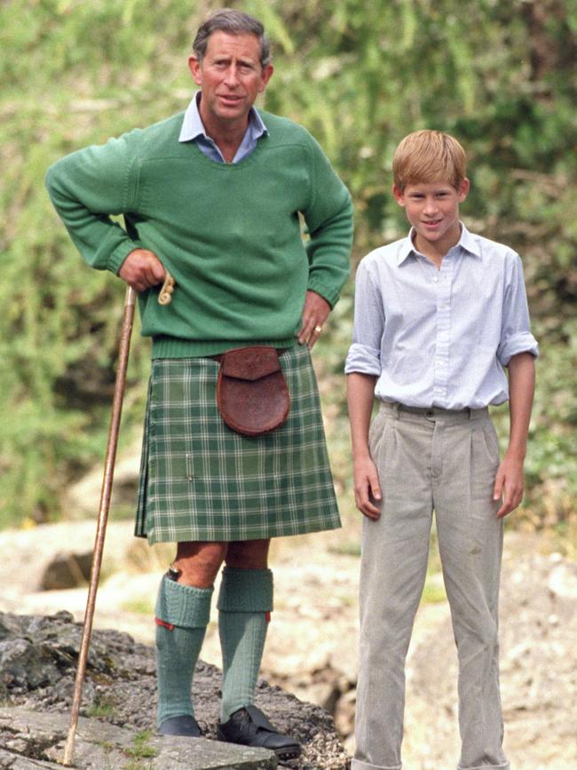 Charles and Harry at Balmoral.