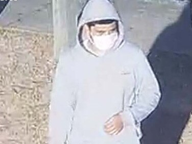 Investigators wish to speak to a young man wearing a grey hoodie and face mask over the sexual assault over a woman in Broadmeadows on December 11, 2020.