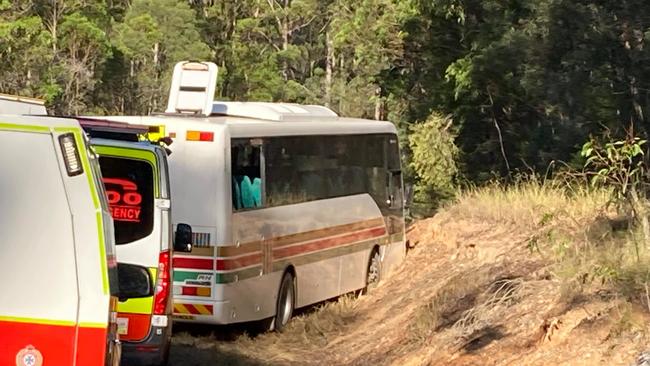 The bus had 26 students on it who did not require hospitalisation. Photos: Scott Kovacevic