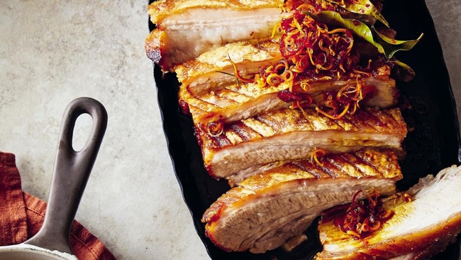 Succulent and delicious, this pork belly is a crowd pleaser. Photo: Rob Palmer