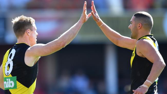 Jack Riewoldt finished with ten goals for the Tigers. Picture: AAP Images