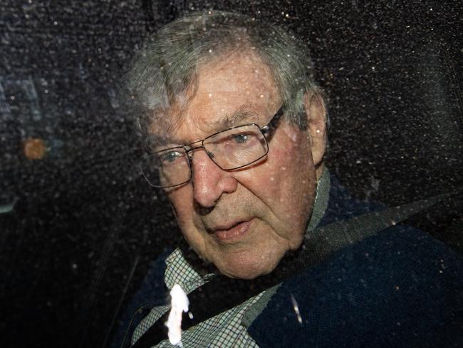 Cardinal George Pell arrives at the Seminary Of The Good Shepherd in Sydney, Wednesday, April 8, 2020. After 405 days behind bars, Cardinal Pell was acquitted of child sex abuse convictions. (AAP Image/Bianca De Marchi) NO ARCHIVING