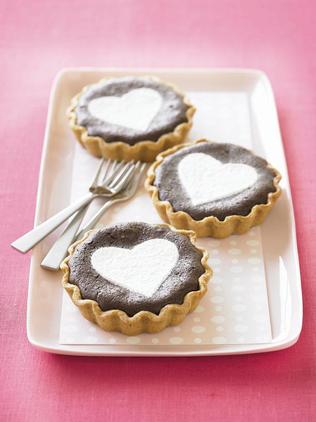 Chocolate Heart Tarts.