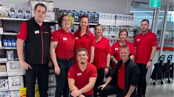 The new team at Moranbah’s The Reject Shop, which opened on June 17.