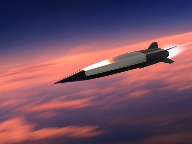 Hypersonic missiles are a key focus of the pact’s second pillar. Picture: Artist rendering from Raytheon