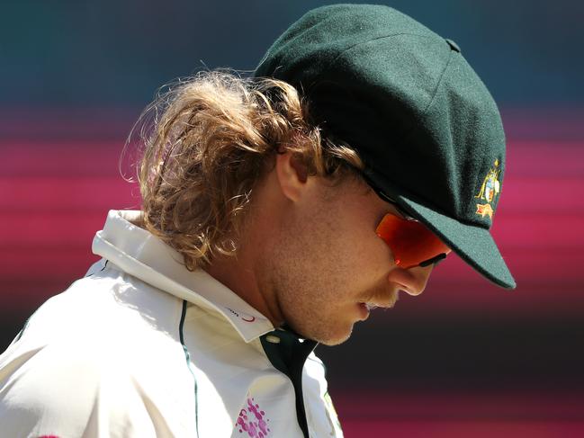 SYDNEY, AUSTRALIA - JANUARY 09: Will Pucovski of Australia is seen fielding in the outfield during day three of the Third Test match in the series between Australia and India at Sydney Cricket Ground on January 09, 2021 in Sydney, Australia. (Photo by Mark Kolbe/Getty Images)