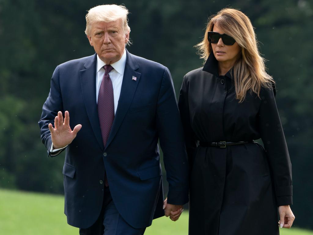 Donald Trump with wife Melania in 2020. Picture: Andrew Caballero-Reynolds (AFP)