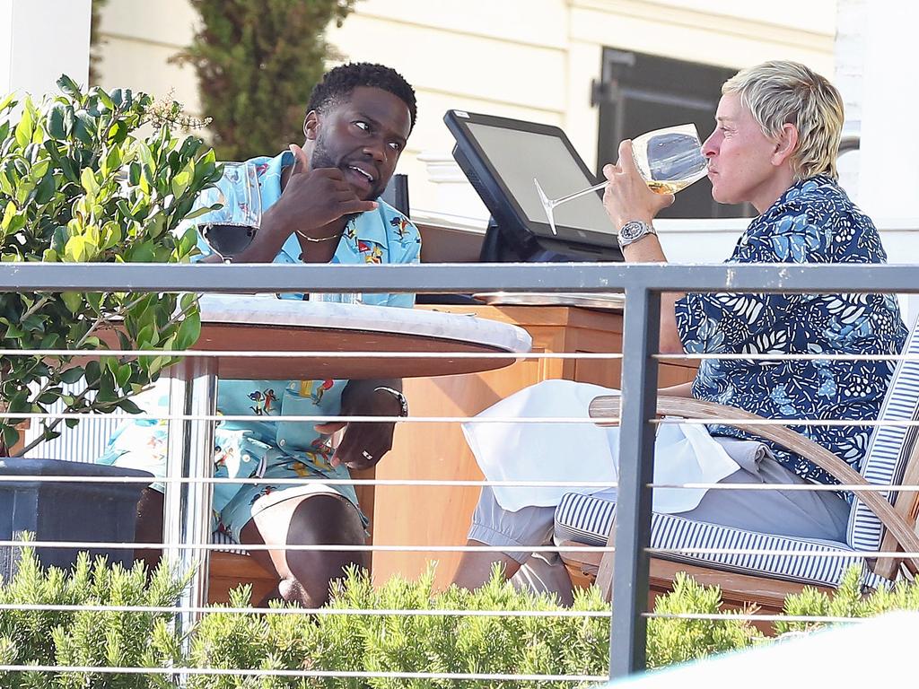 Ellen DeGeneres seen having lunch with Kevin Hart. Picture: P&amp;P/MEGA