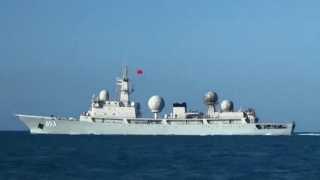 The growth of Exercise Talisman Sabre has sparked the interest of countries like China, whose government has sent “spy” ships for years, like this one spotted watching off the coast of Queensland during 2021. Picture: Supplied