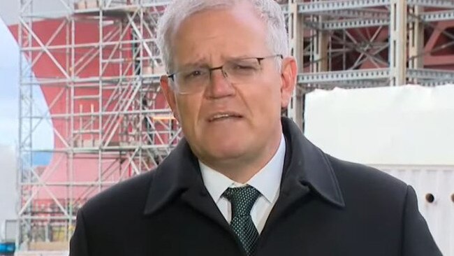 PM Scott Morrison addresses the media.