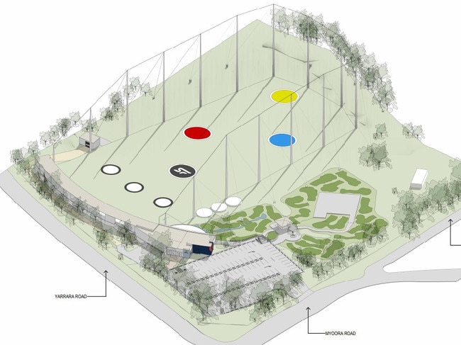 Higher nets will stop balls flying into the Ku-ring-gai Chase National Park. Picture: SBA Architects