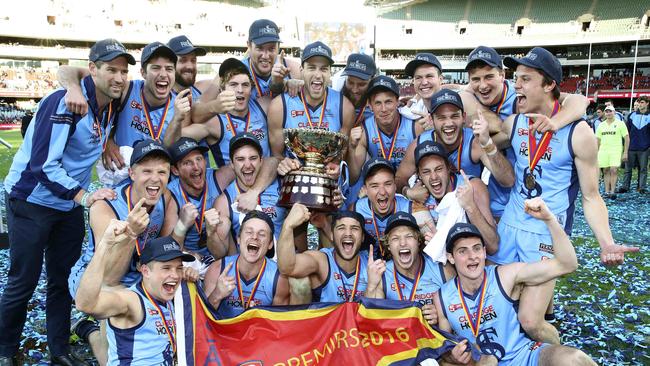 The 2016 SANFL premiers – Sturt. Picture: Sarah Reed.