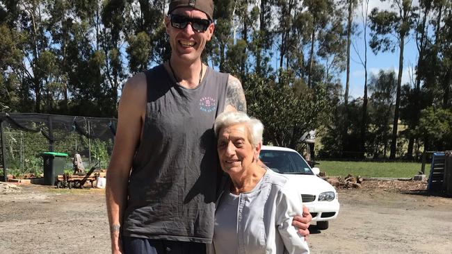 Jarrad Lovison and his grandmother. Pictured: Supplied